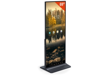 Digitaalinen mainosnäyttö DKS-LED69, 69 in Display, Android 11, musta, 675 mm x 500 mm x 1.726 mm, TecMaschin 