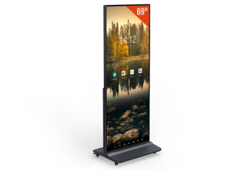 Digitaalinen mobiilimainosnäyttö DKS-LED69, 69 in Display, Android 11, musta, 675 mm x 500 mm x 1.726 mm, TecMaschin 