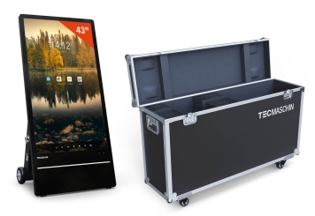 Digitaalinen mainosnäyttö ulkoiluun DAO-LCD43E, mukana kuljetuslaatikko, 43 in akulla, Android 13, TecMaschin 