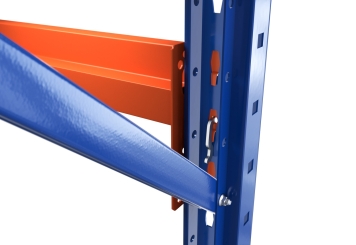 2.300 mm x 2.300 mm corner rack / storage rack LR2000 / 60 cm deep / 2 m high / 2 levels / rack layer Wood  