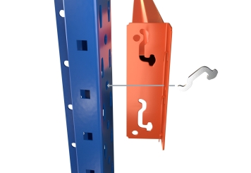 2.300 mm x 2.300 mm corner rack / storage rack LR2000 / 60 cm deep / 2 m high / 2 levels / rack layer Wood  