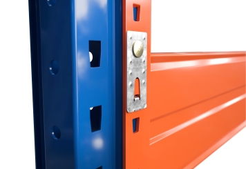 5,7 m pallet racking PR15000 / 110 cm deep / 3,5 m high / 2 levels / rack layer Galvanised mesh 