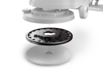 White cleaning pad for scrubber dryer SWM30, 430 mm, wipeket 