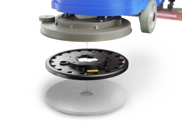 White cleaning pad for scrubber dryer SWM50E, 510 mm, wipeket 