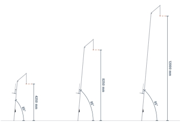 Monte matériaux / Ascenseur de toiture DDA200/12 avec protection anti-chute, charge max. 200 kg, longueur du rail 12 m, SolidHub 