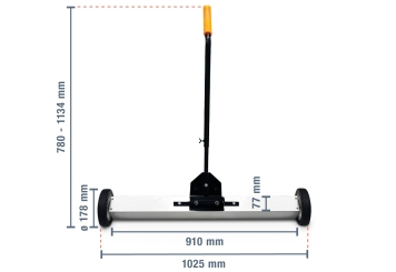 Balai magnétique télescopique MBT91/20, SolidHub 