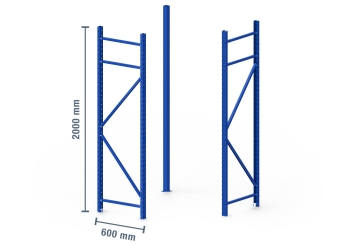 2.300 mm x 2.300 mm corner rack / storage rack LR2000 / 60 cm deep / 2 m high / 2 levels / rack layer Wood  