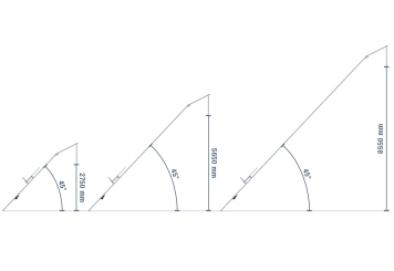 Monte matériaux / Ascenseur de toiture DDA200/12 avec protection anti-chute, charge max. 200 kg, longueur du rail 12 m, SolidHub 