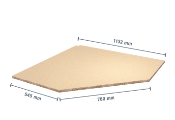 2.300 mm x 2.300 mm corner rack / storage rack LR2000 / 60 cm deep / 2 m high / 2 levels / rack layer Wood  