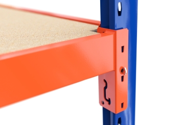 2.300 mm x 2.300 mm corner rack / storage rack LR2000 / 60 cm deep / 2 m high / 2 levels / rack layer Wood  