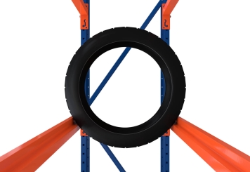 2,3 m tyre rack RR2000 / 50 cm deep / 2 m high / 3 levels 