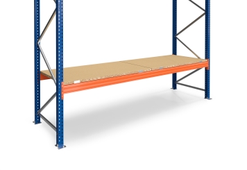 2,8 m pallet racking PR4500 / 110 cm deep / 3,5 m high / 3 levels / rack layer Wood 