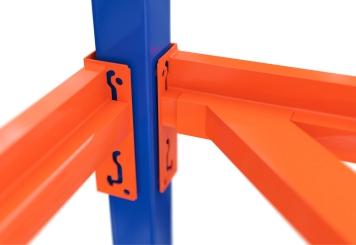 2.300 mm x 2.300 mm corner rack / storage rack LR2000 / 60 cm deep / 2 m high / 2 levels / rack layer Wood  