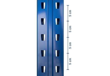 5,7 m pallet racking PR15000 / 110 cm deep / 3,5 m high / 2 levels / rack layer Galvanised mesh 