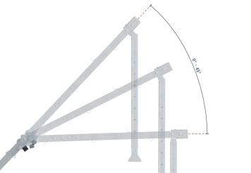 Monte matériaux / Ascenseur de toiture DDA200/12 avec protection anti-chute, charge max. 200 kg, longueur du rail 12 m, SolidHub 