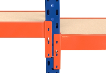 2.300 mm x 2.300 mm corner rack / storage rack LR2000 / 60 cm deep / 2 m high / 2 levels / rack layer Wood  