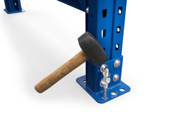 5,7 m pallet racking PR15000 / 110 cm deep / 3,5 m high / 2 levels / rack layer Galvanised mesh 