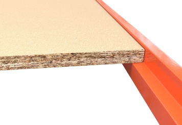 2.300 mm x 2.300 mm corner rack / storage rack LR2000 / 60 cm deep / 2 m high / 2 levels / rack layer Wood  